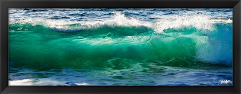 Framed Wave splashing on the beach, Todos Santos, Baja California Sur, Mexico Print