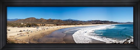 Framed Tourists at Cerritos Beach, Todos Santos, Baja California Sur, Mexico Print