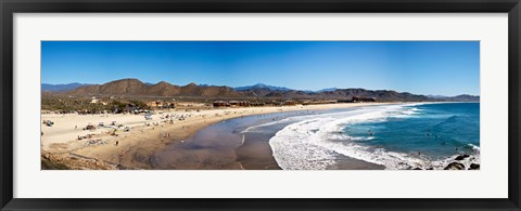 Framed Tourists at Cerritos Beach, Todos Santos, Baja California Sur, Mexico Print