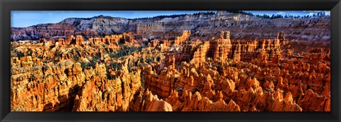 Framed Hoodoo rock formations in Bryce Canyon National Park, Utah, USA Print