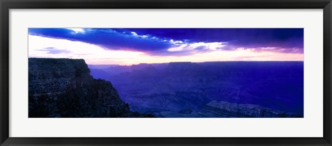 Framed Grand Canyon at dusk, Grand Canyon National Park, Arizona, USA Print