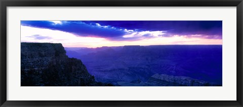 Framed Grand Canyon at dusk, Grand Canyon National Park, Arizona, USA Print