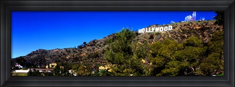 Framed Low angle view of Hollywood Sign, Hollywood Hills, Hollywood, Los Angeles, California, USA Print