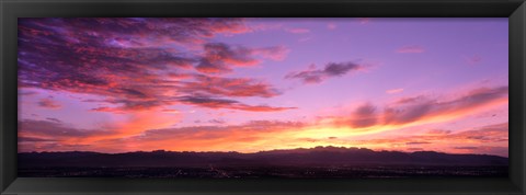 Framed Clouds in the sky at dusk, Las Vegas, Nevada, USA Print