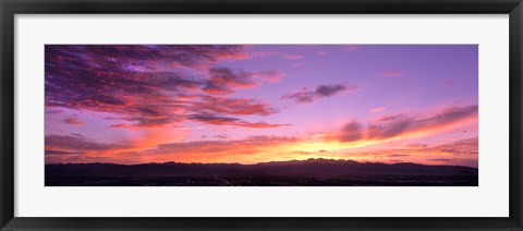 Framed Clouds in the sky at dusk, Las Vegas, Nevada, USA Print