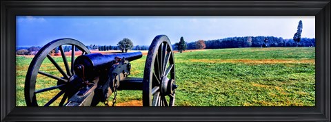 Framed Cannon at Manassas National Battlefield Park, Manassas, Prince William County, Virginia, USA Print