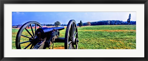 Framed Cannon at Manassas National Battlefield Park, Manassas, Prince William County, Virginia, USA Print