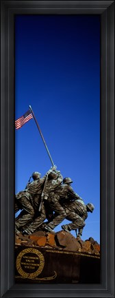 Framed Iwo Jima Memorial at Arlington National Cemetery, Arlington, Virginia, USA Print