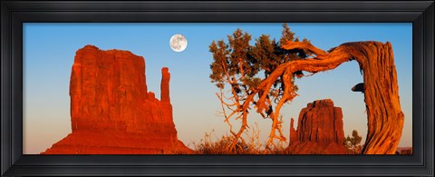 Framed Rock formations, Monument Valley Tribal Park, Utah Navajo, San Juan County, Utah, USA Print
