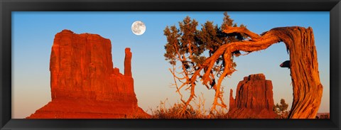 Framed Rock formations, Monument Valley Tribal Park, Utah Navajo, San Juan County, Utah, USA Print