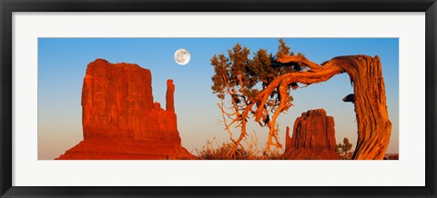 Framed Rock formations, Monument Valley Tribal Park, Utah Navajo, San Juan County, Utah, USA Print