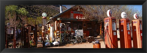 Framed Old Frontier Gas Station, Embudo, New Mexico Print