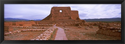 Framed Church ruins in Pecos National Historical Park, New Mexico, USA Print