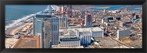 Framed Aerial view of a city, Atlantic City, New Jersey, USA Print