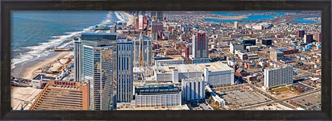 Framed Aerial view of a city, Atlantic City, New Jersey, USA Print