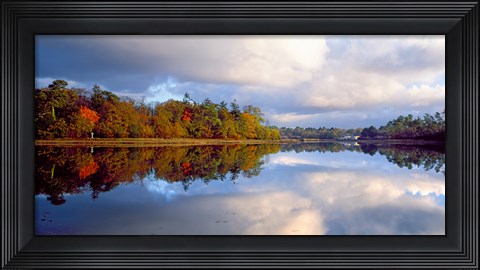 Framed Sunrise over river, Crac&#39;h, Morbihan, Brittany, France Print