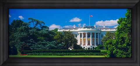 Framed Facade of a government building, White House, Washington DC Print