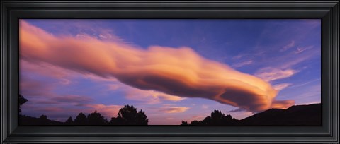 Framed Cumulus clouds in the sky at dusk, Paso Robles, San Luis Obispo County, California, USA Print