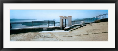 Framed Gate and fence, Santorini, Greece Print