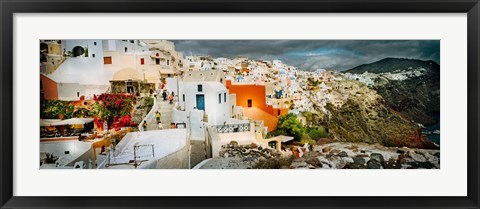 Framed Storm cloud over the Santorini, Cyclades Islands, Greece Print