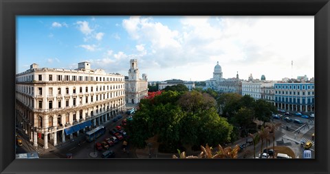 Framed State Capitol Building in a city, Parque Central, Havana, Cuba Print