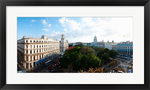 Framed State Capitol Building in a city, Parque Central, Havana, Cuba Print