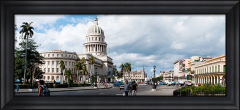 Framed Government building in a city, El Capitolio, Havana, Cuba Print