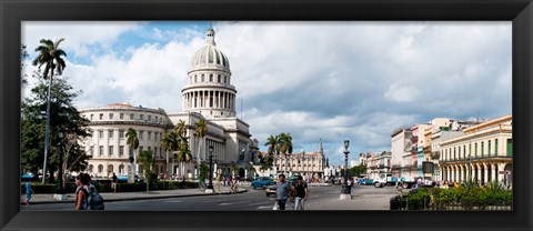 Framed Government building in a city, El Capitolio, Havana, Cuba Print