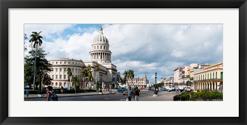 Framed Government building in a city, El Capitolio, Havana, Cuba Print