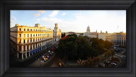 Framed Buildings in a city, Parque Central, Old Havana, Havana, Cuba Print