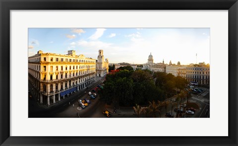 Framed Buildings in a city, Parque Central, Old Havana, Havana, Cuba Print