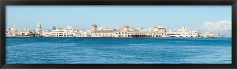 Framed Havana Harbor seen from east side at Regla Ferry Dock, Havana, Cuba Print