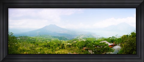 Framed Volcanos and Lake Batur, Kintamani, Bali, Indonesia Print
