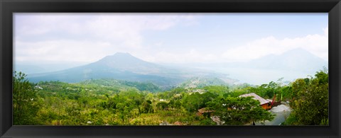 Framed Volcanos and Lake Batur, Kintamani, Bali, Indonesia Print