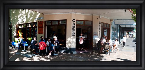 Framed Cafe on Oxford Street next to Paddington Uniting Church, Sydney, New South Wales, Australia Print