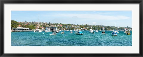 Framed Boats docked at Watsons Bay, Sydney, New South Wales, Australia Print