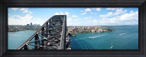 Framed Sydney from top of observation pylon of Sydney Harbor Bridge, New South Wales, Australia Print