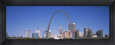 Framed Gateway Arch with city skyline in the background, St. Louis, Missouri Print