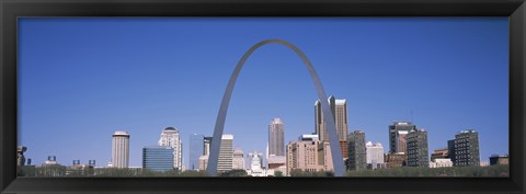 Framed Gateway Arch with city skyline in the background, St. Louis, Missouri Print