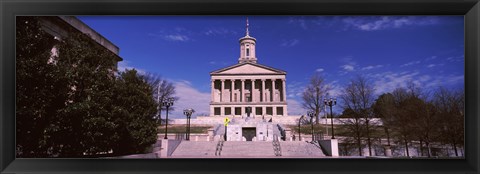 Framed Government building in a city, Tennessee State Capitol, Nashville, Davidson County, Tennessee, USA Print