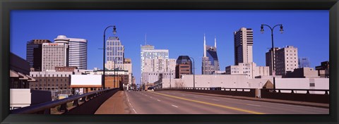 Framed Road into downtown Nashville, Tennessee, USA 2013 Print