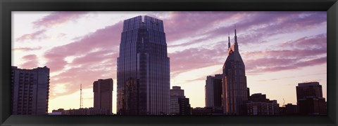 Framed Pinnacle at Symphony Place and BellSouth Building at sunset, Nashville, Tennessee, USA 2013 Print