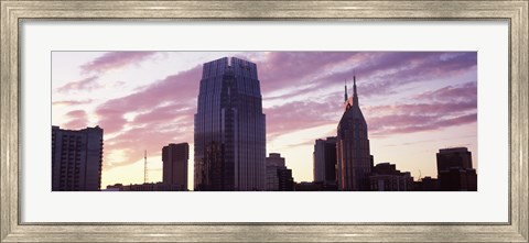 Framed Pinnacle at Symphony Place and BellSouth Building at sunset, Nashville, Tennessee, USA 2013 Print
