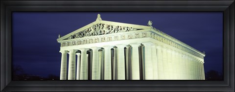 Framed Nashville Parthenon at night, Centennial Park, Nashville, Tennessee, USA Print