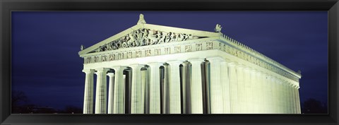 Framed Nashville Parthenon at night, Centennial Park, Nashville, Tennessee, USA Print