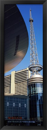 Framed Bridgestone Arena tower at Nashville, Tennessee, USA Print