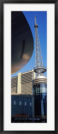 Framed Bridgestone Arena tower at Nashville, Tennessee, USA Print