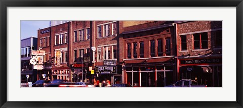 Framed Buildings along a street, Nashville, Tennessee, USA Print