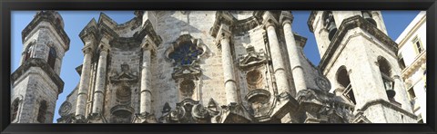 Framed Facade of a cathedral, Havana, Cuba Print