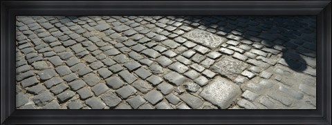 Framed Cobblestones, Plaza de la Catedral, Havana, Cuba Print